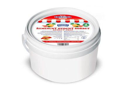 Remeslny sorbet kbelik 3,5kg Ruzovy grep