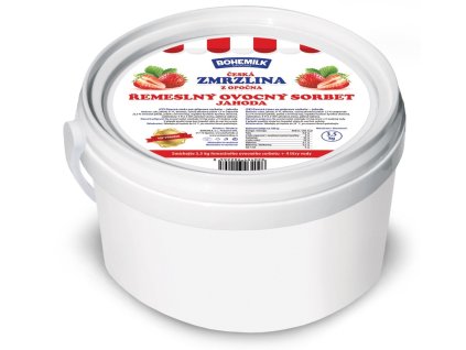 Remeslny sorbet kbelik 3,5kg jahoda